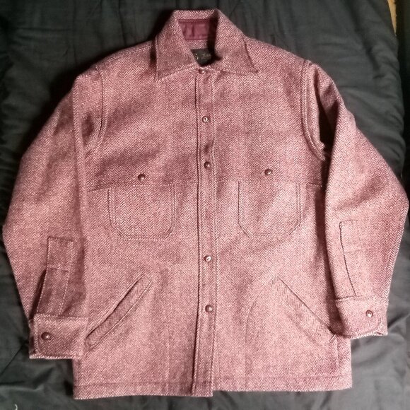 Vintage De Long Mt. Jefferson Wool Chore Coat Jacket Parka Herringbone - Picture 2 of 5